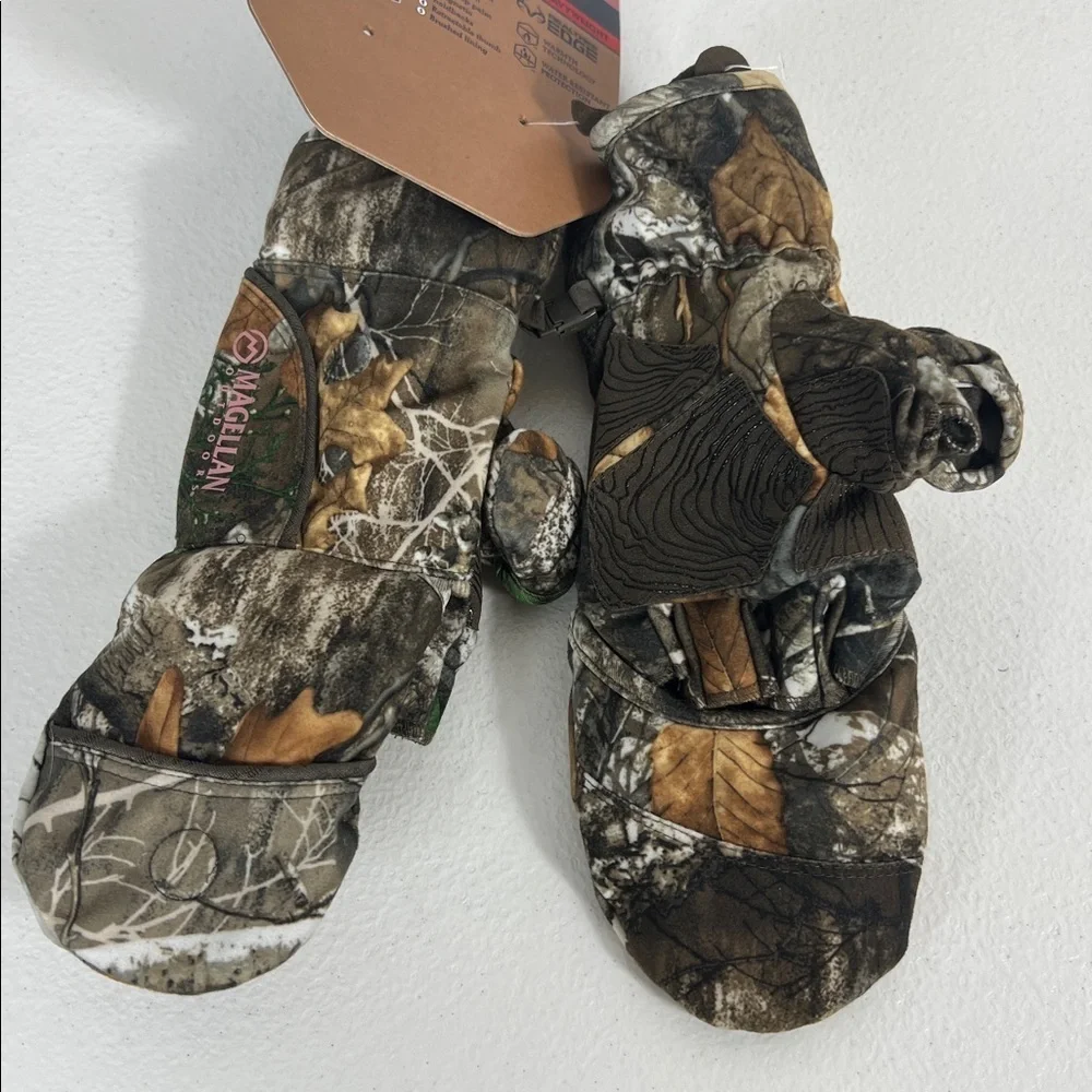 Magellan S/M Ozark Pop-Top Gloves Heavyweight Camo  NWT Outdoors Campling